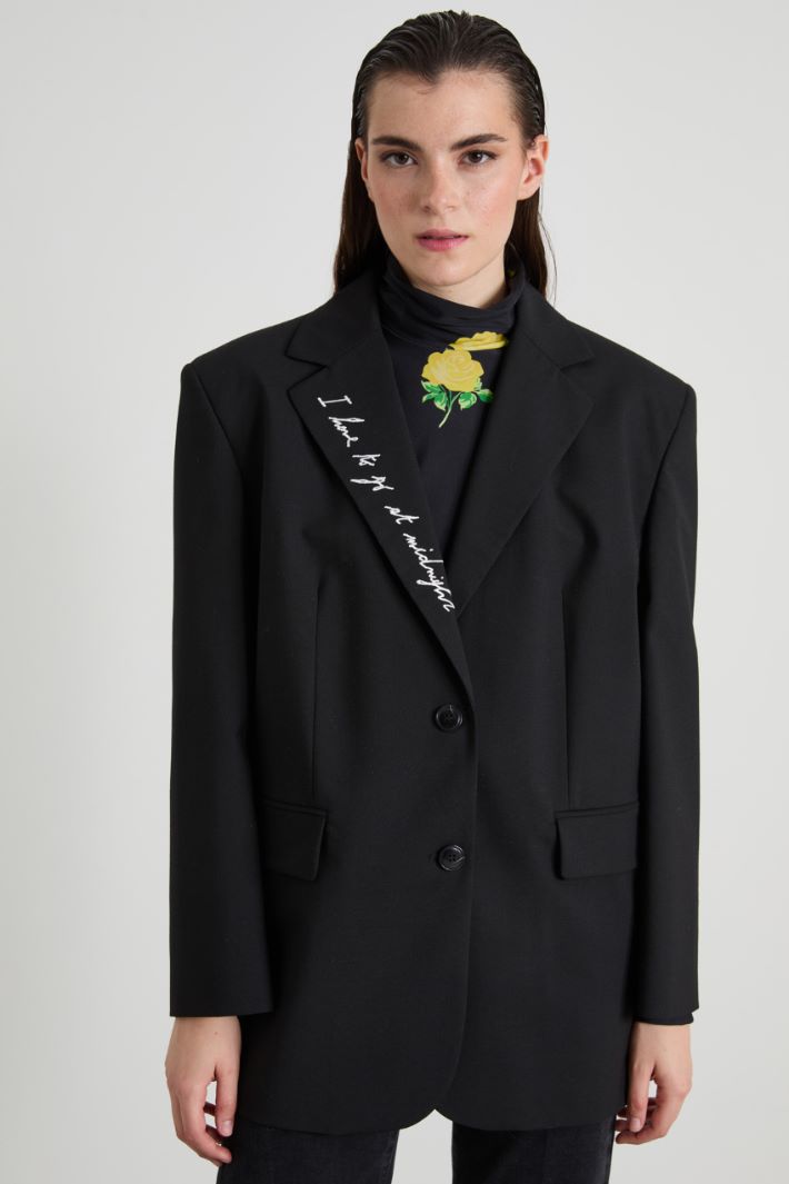 Blazer con rever ricamato Intrend