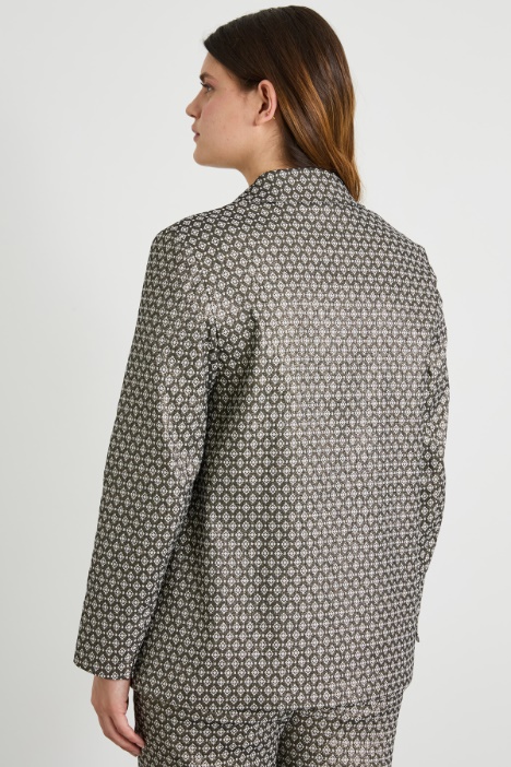 Blazer in jacquard lamè