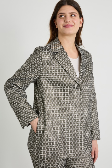 Blazer in jacquard lamè