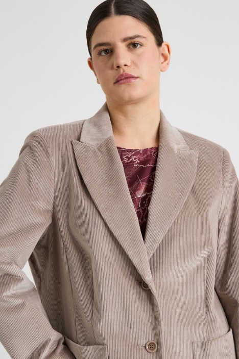 Blazer in velluto a coste