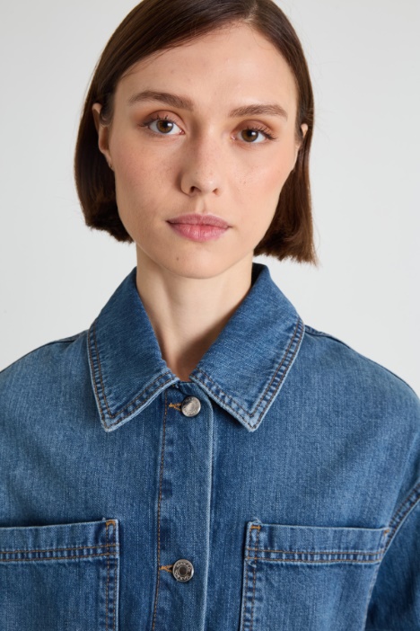Giacca camicia in denim