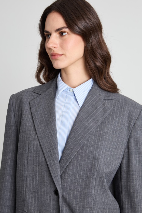 Blazer monopetto con stampa