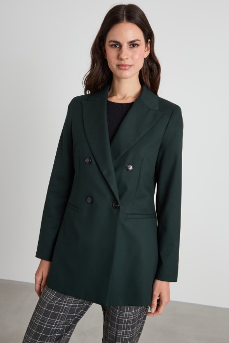 Long flannel blazer Intrend