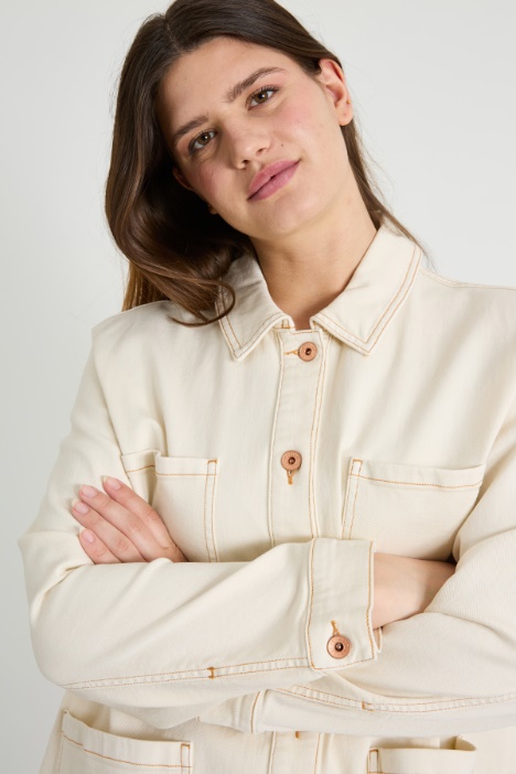 Giacca in bull di cotone