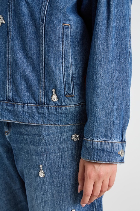 Giacca in jeans con ricami