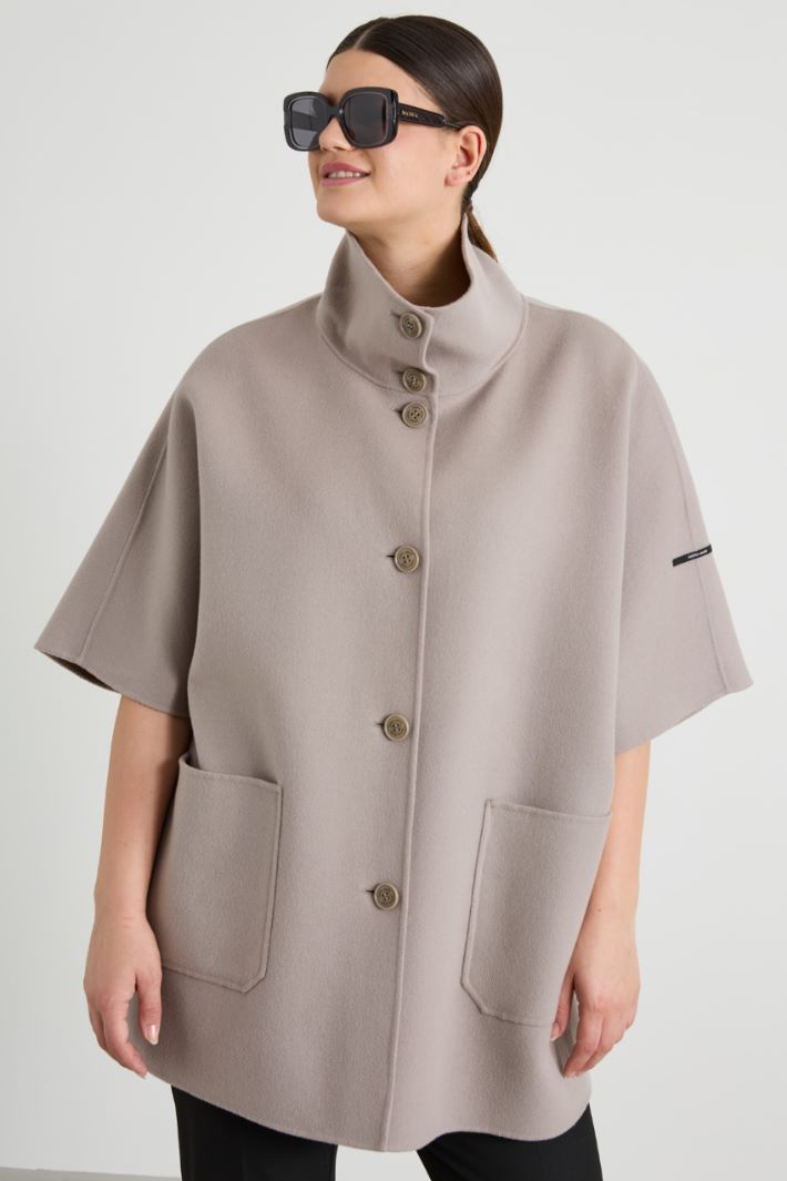 Double-faced wool-blend cape Intrend - 2
