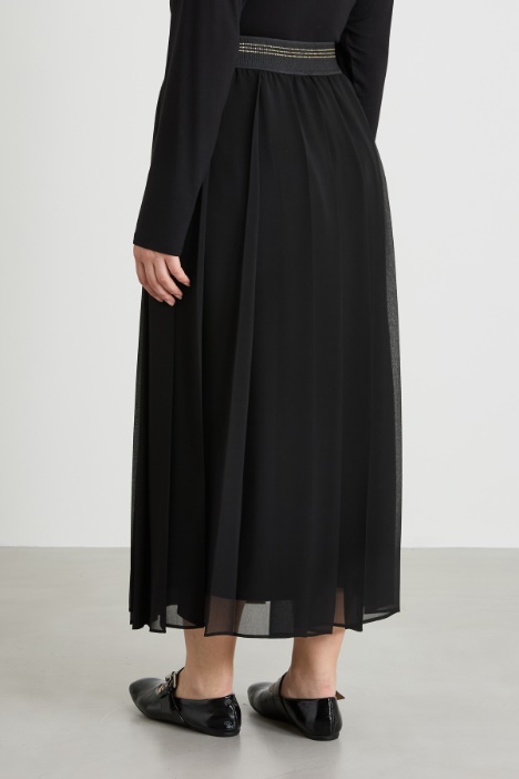 Falda larga de georgette