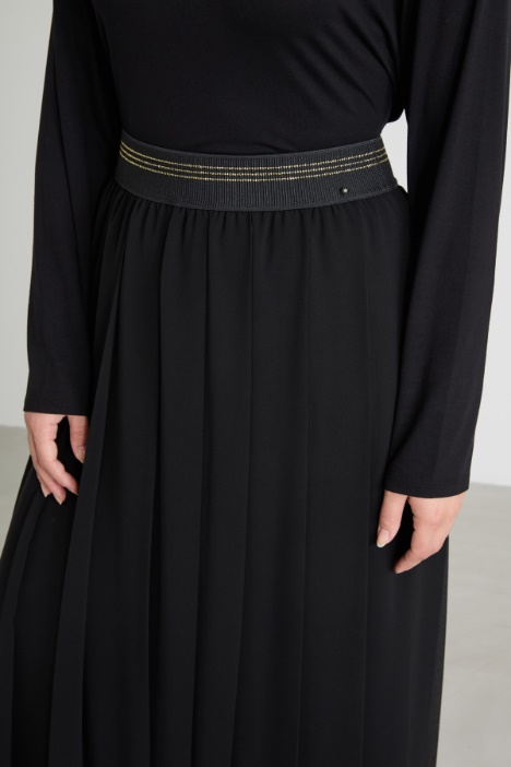 Falda larga de georgette