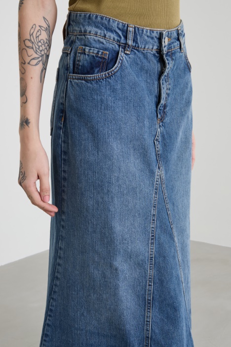 Gonna lunga in denim