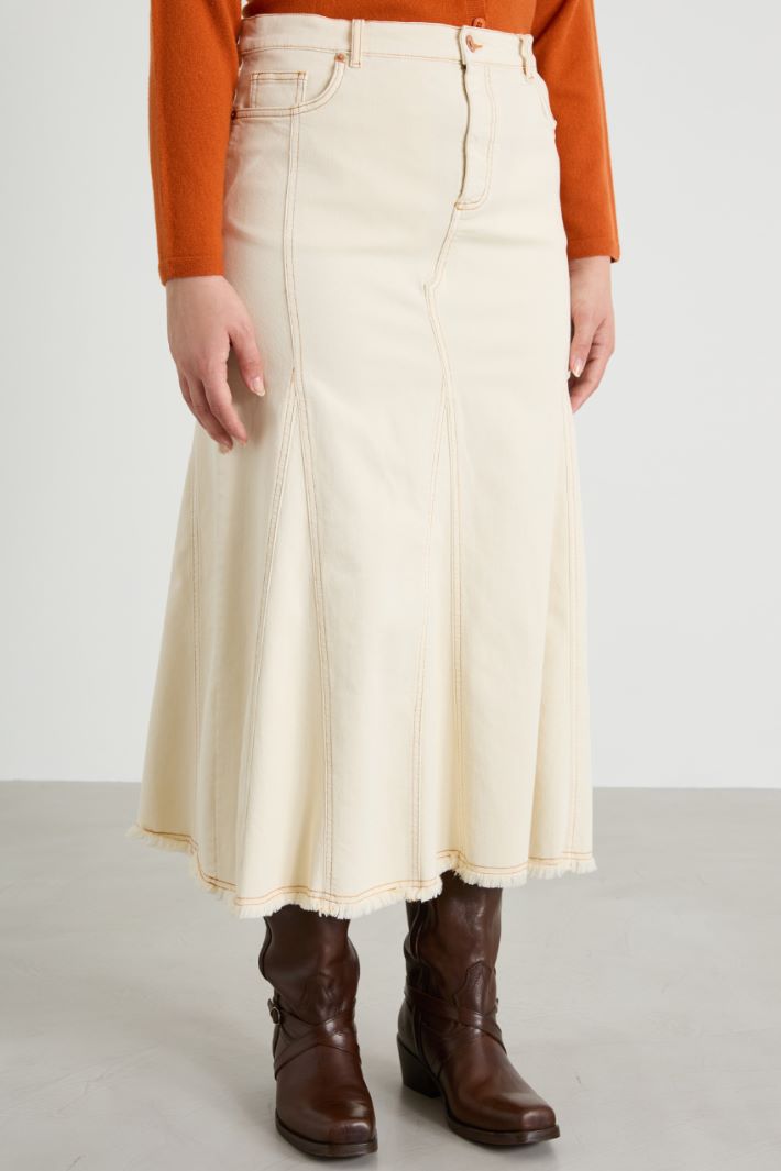 Cotton bull denim skirt Intrend - 2