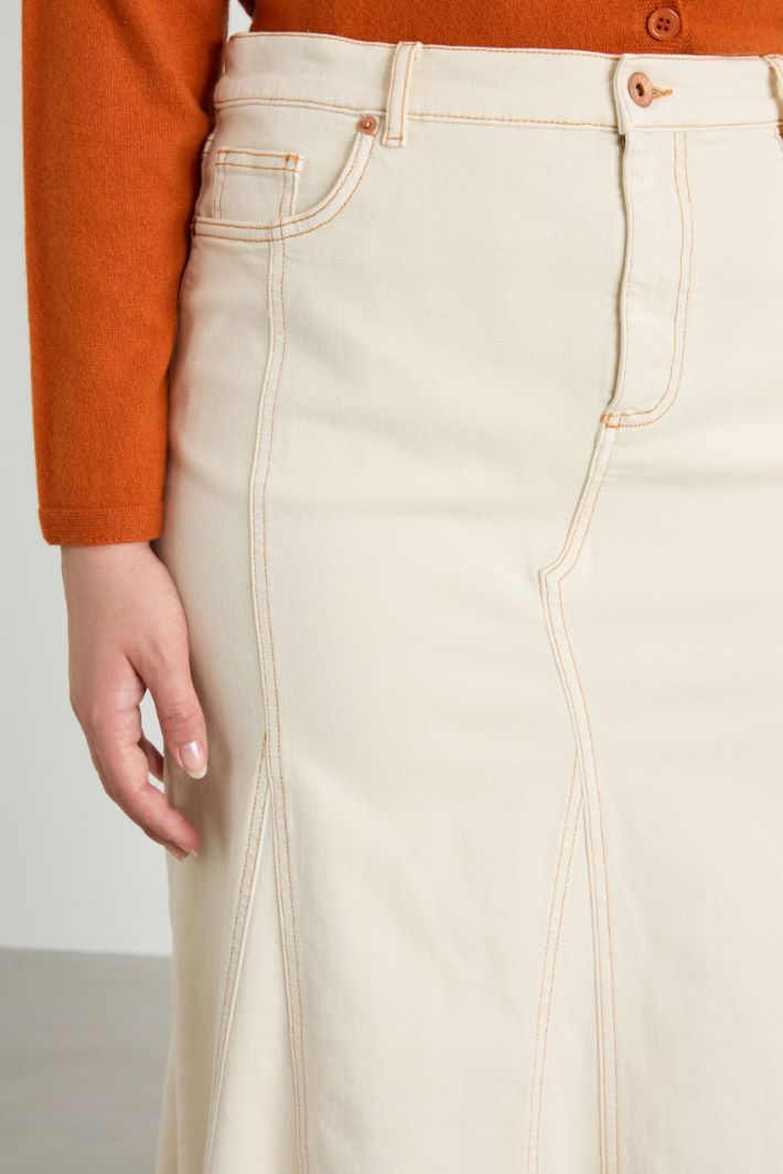 Cotton bull denim skirt Intrend - 4