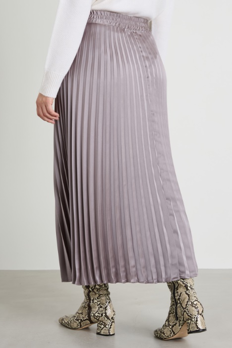 Gonna in raso plissé