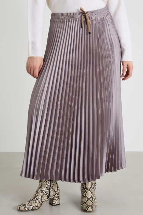Gonna in raso plissé