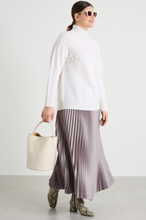Pleated satin skirt Intrend