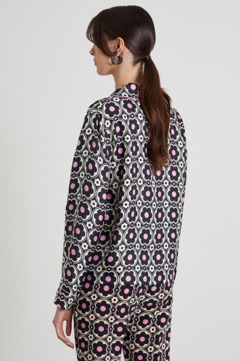 Camicia in seta stampata
