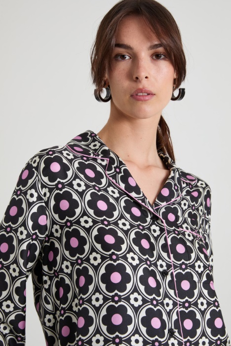 Camicia in seta stampata