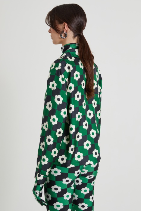 Camicia in seta stampata