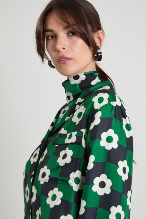 Camicia in seta stampata
