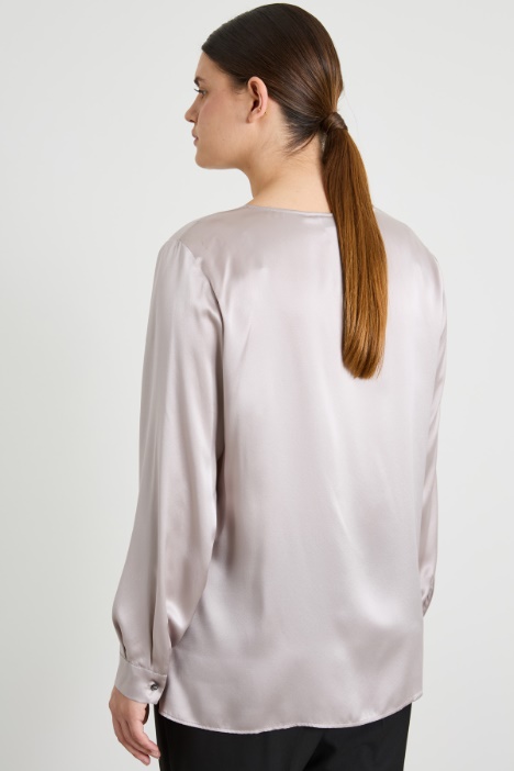 Blusa in raso di seta