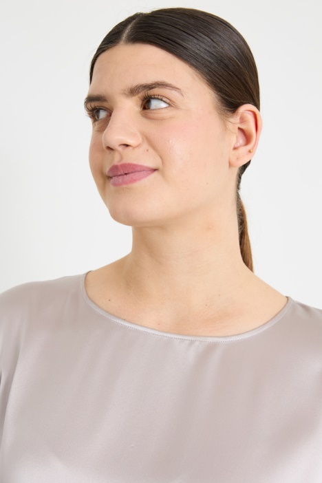 Blusa in raso di seta