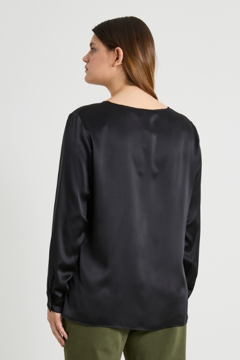 Blusa in raso di seta