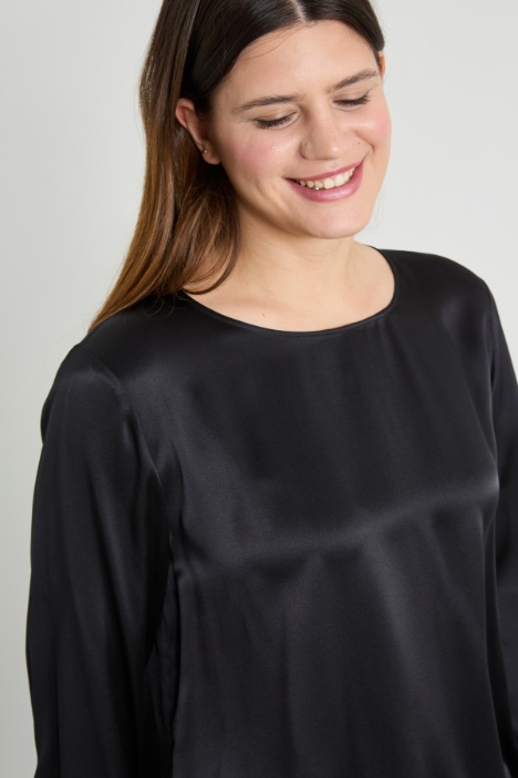 Blusa in raso di seta