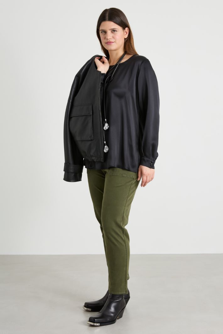 Silk satin blouse Intrend - 3