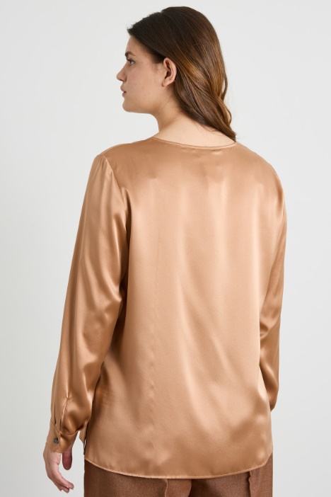 Blusa in raso di seta