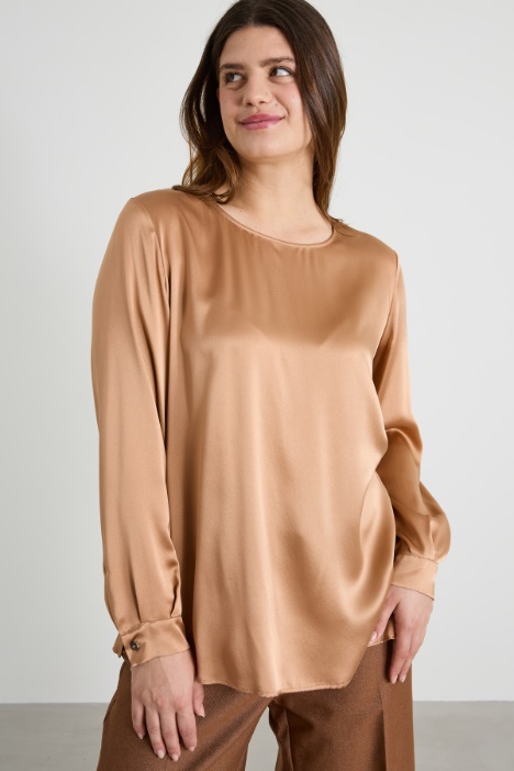 Blusa in raso di seta