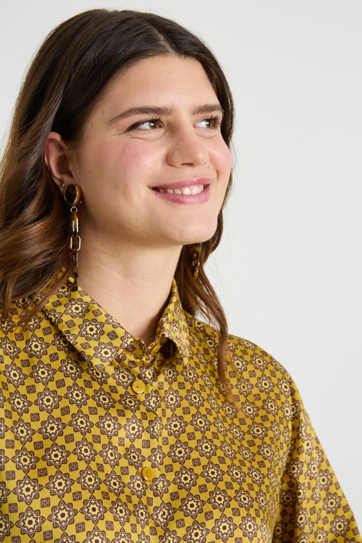 Printed twill shirt Intrend - 4