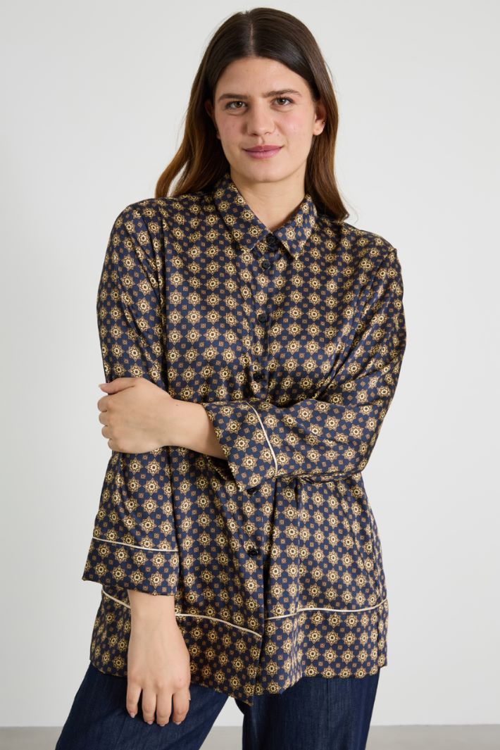 Printed twill shirt Intrend
