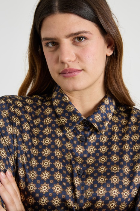 Camicia in twill stampato