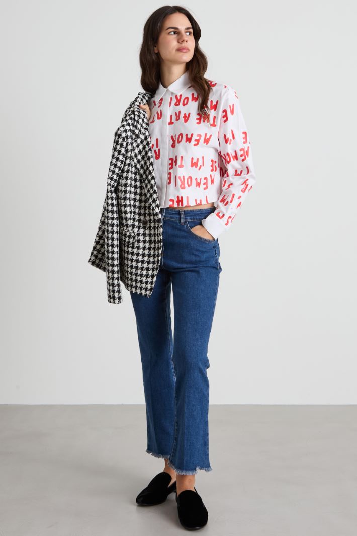 Printed Oxford Shirt Intrend - 3