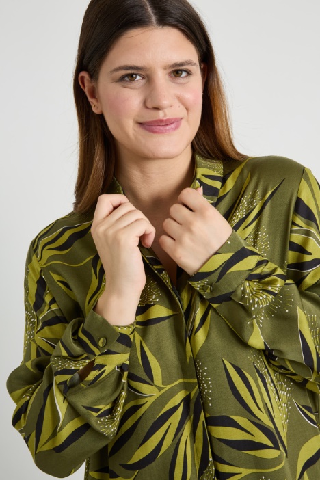 Camicia in twill di viscosa