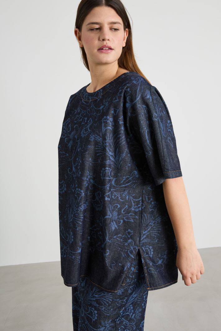 Printed denim jacket Intrend