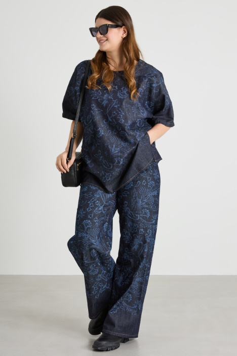 Printed denim jacket Intrend
