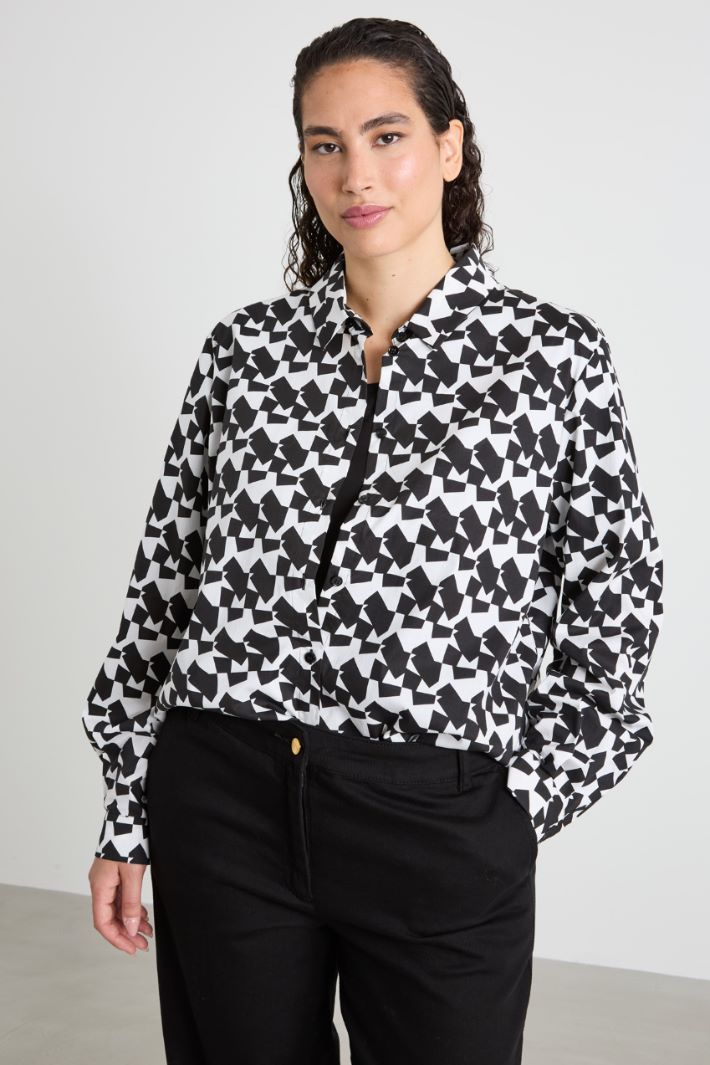 Camicia in cotone stampato Intrend