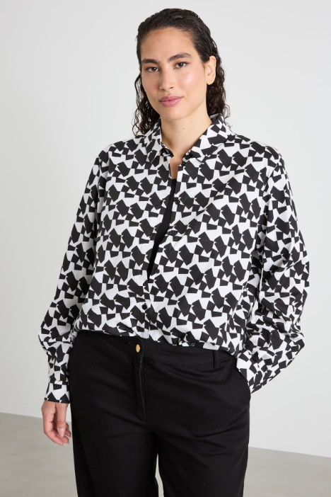 Camicia in cotone stampato Intrend