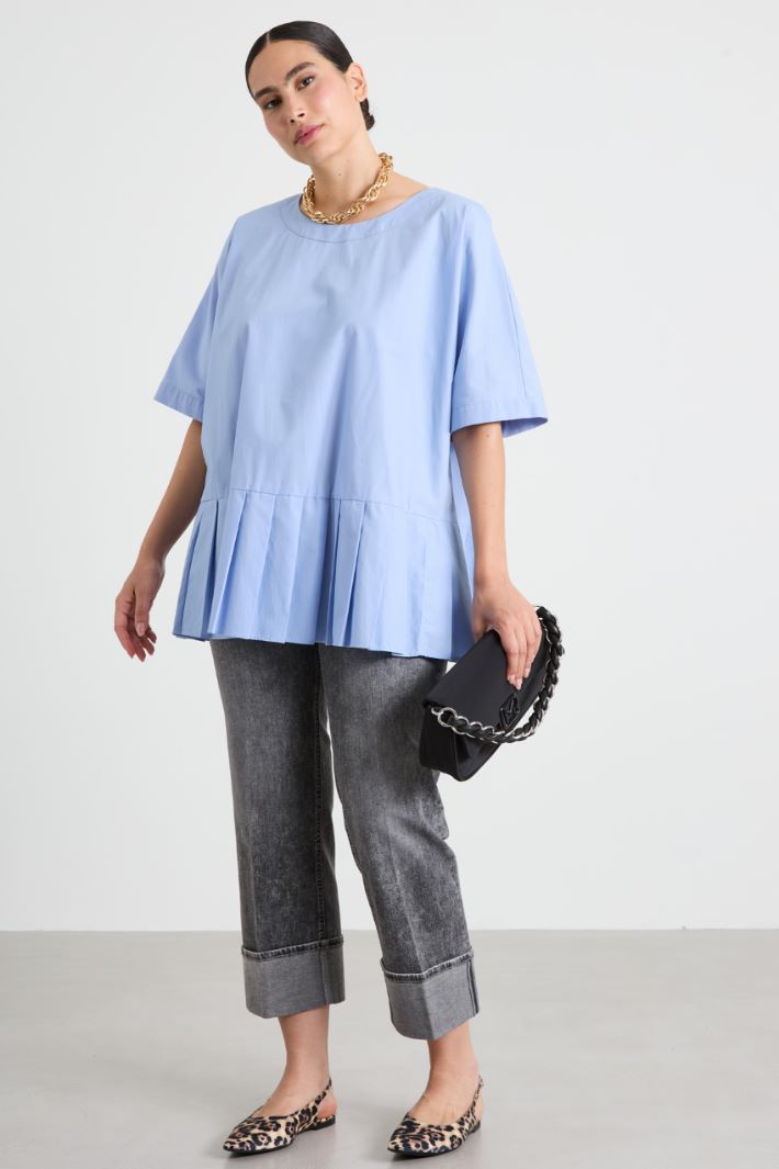 Cotton poplin blouse Intrend - 3