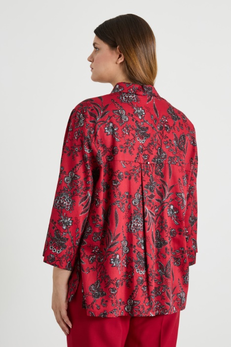 Camisa de satén de algodón