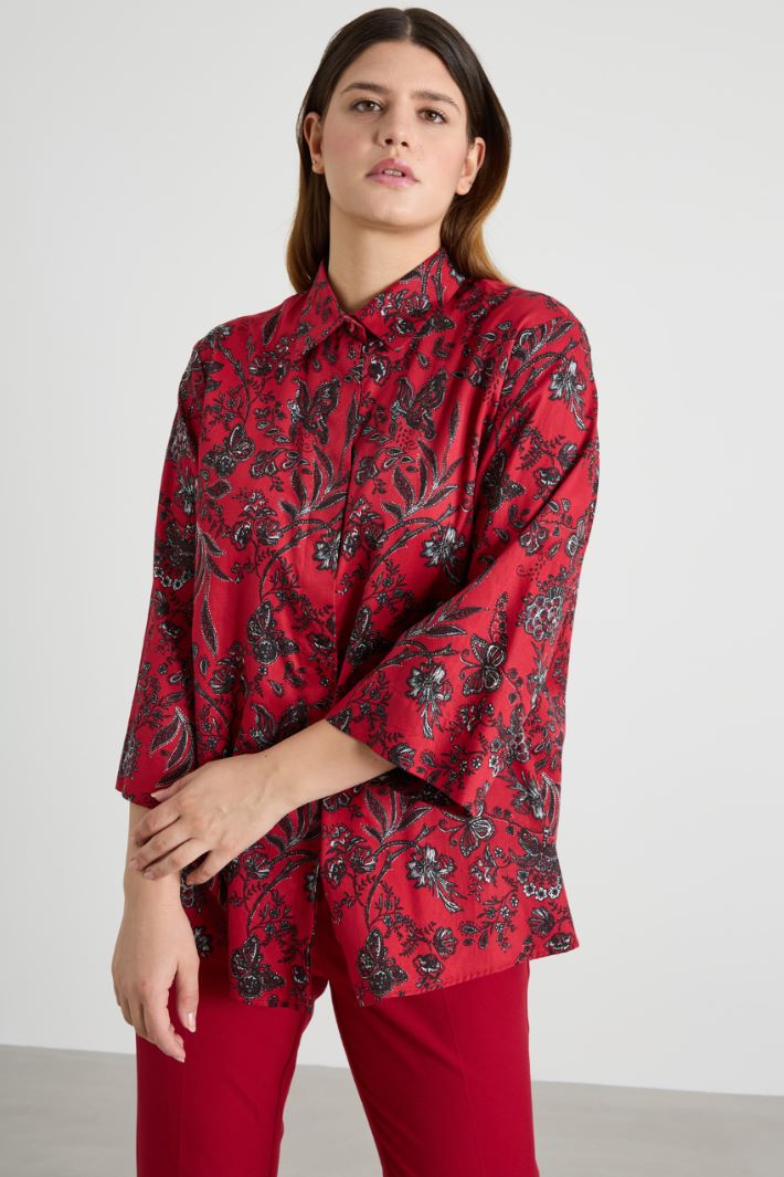 Cotton satin shirt Intrend