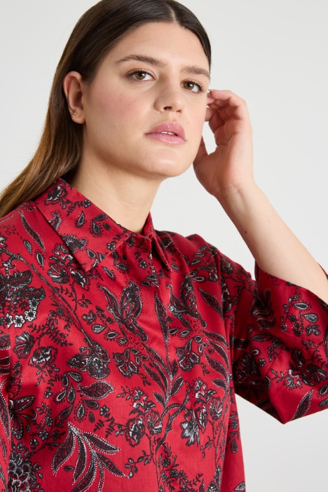 Camisa de satén de algodón