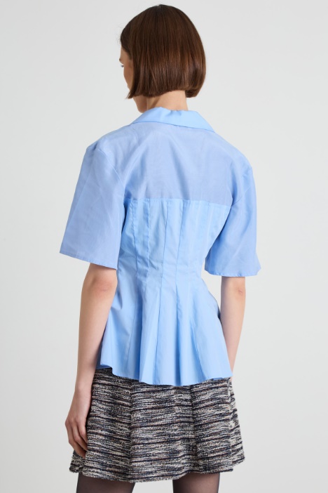 Camicia in popeline e voile