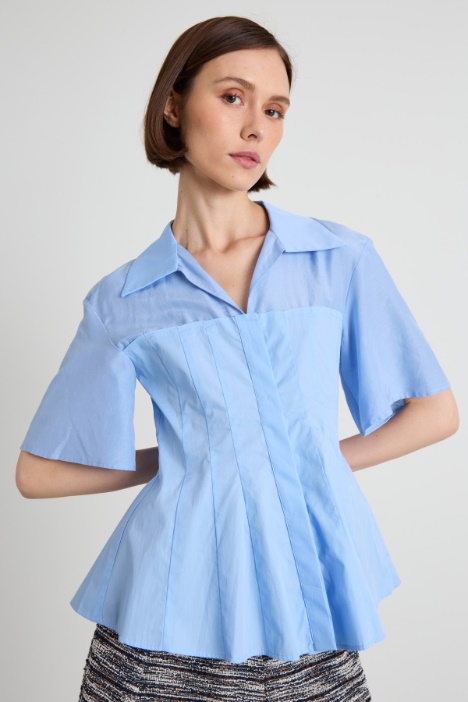 Poplin and voile shirt Intrend