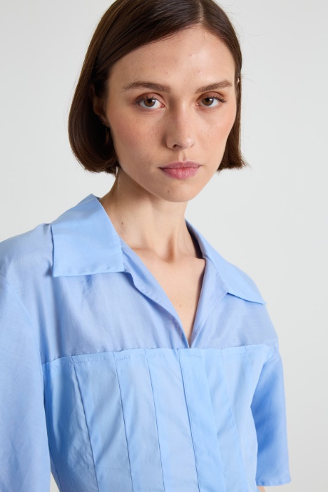 Camicia in popeline e voile