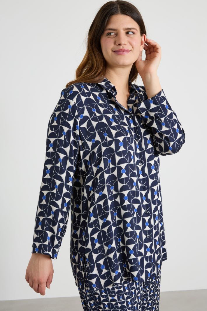Printed twill shirt Intrend
