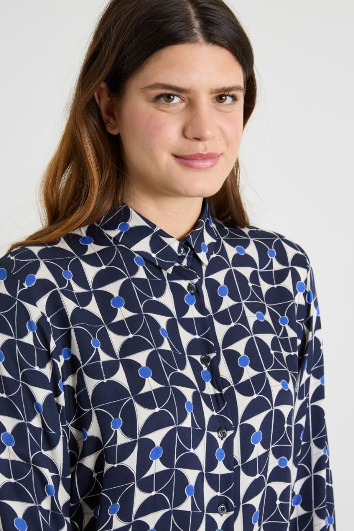 Printed twill shirt Intrend - 4