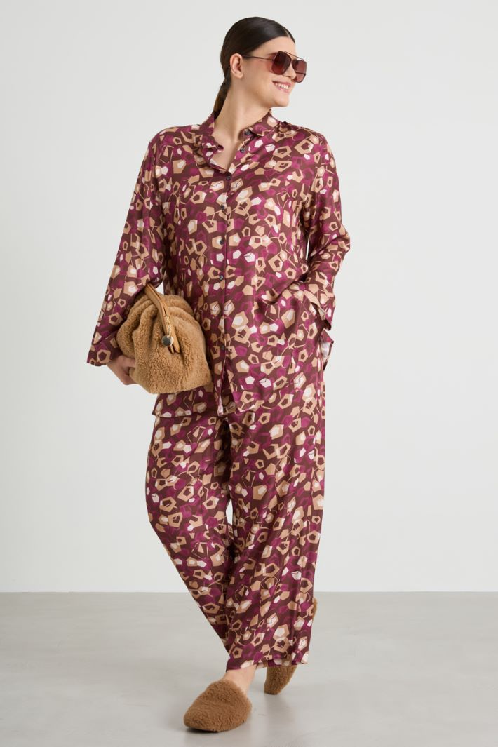 Printed twill shirt Intrend - 3
