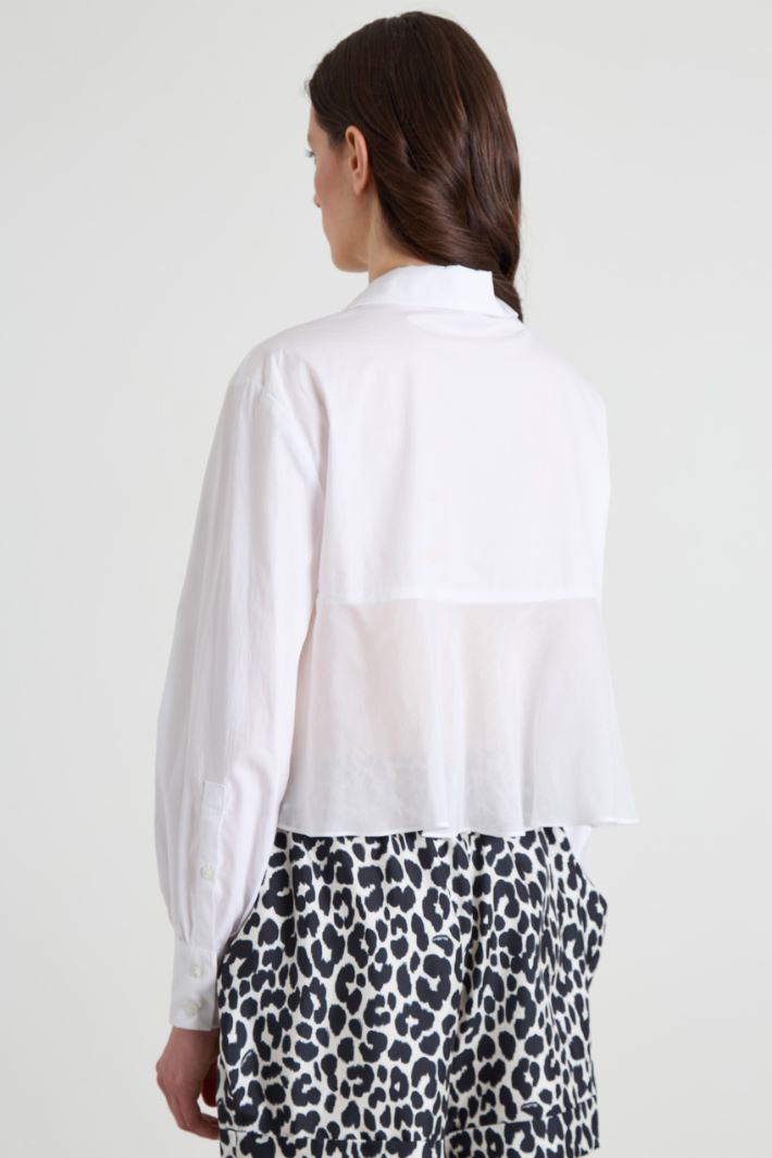 Flounced poplin shirt Intrend - 2