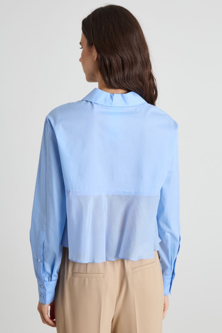 Flounced poplin shirt Intrend - 2